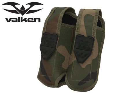 Valken 2 magazines pouch side by side Woodland