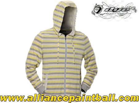 Sweat-shirt à capuche Dye Stripes yellow taille M