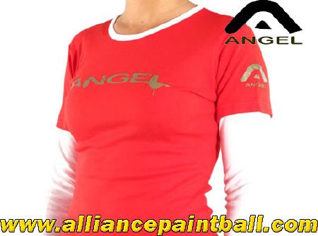 Angel Tee-shirt girl red white taille M/L