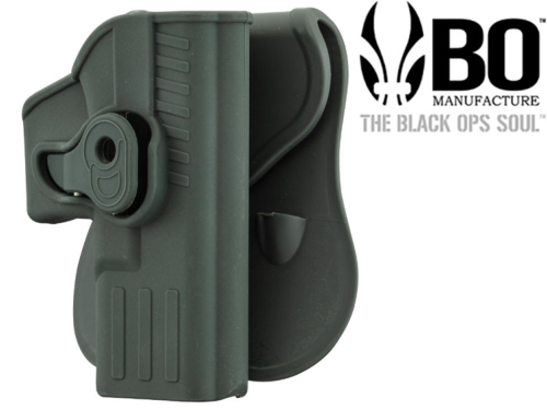 Holster rigide B.O Manufacture Quick Release Glock 17 Droitier Grey