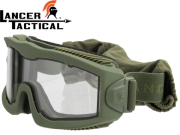 Masque protection Lancer Tactical série Aero Olive clear