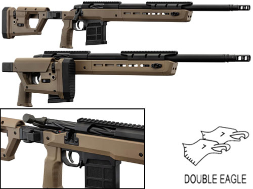 Réplique Airsoft Sniper Double Eagle M66 crosse repliable Tan 1,8J