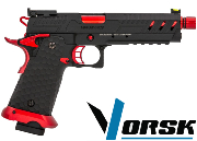 Réplique Airsoft Vorsk CS Hi-Capa 5.1 Vengeance Compact Black / Red  1,0J gaz GBB 