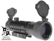 Collimateur Delta Armory 2x40 avec zoom et capuchons Black