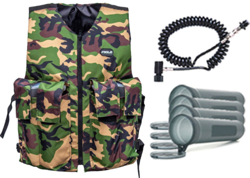 Ensemble Veste Field Zippée 4+1 Woodland + mamba + 4 pots	