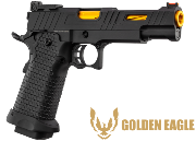 Réplique Airsoft Golden Eagle Hi-capa 5.1 Black/Gold GBB 