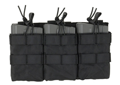 Triple Open Top 7.62 Mag Pouch - Black