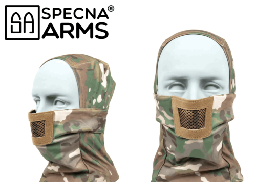 Demi-Masque Cagoule Tactique Knight Specna Arms – Multicam