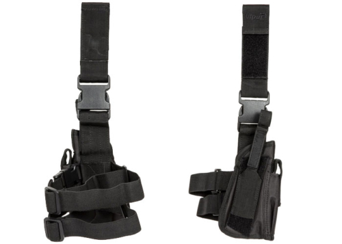 Holster de cuisse tactical + pouch chargeur - black