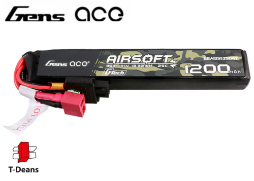 Batterie LIPO Gens 1 stick 2S 11.1V 1200mAh 25C