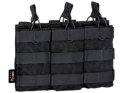 Modular open top triple mag pouch black