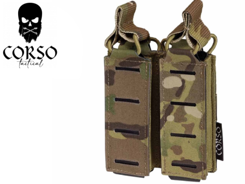 Poche porte-chargeurs double pour pistolet - Corso Tactical Multicam