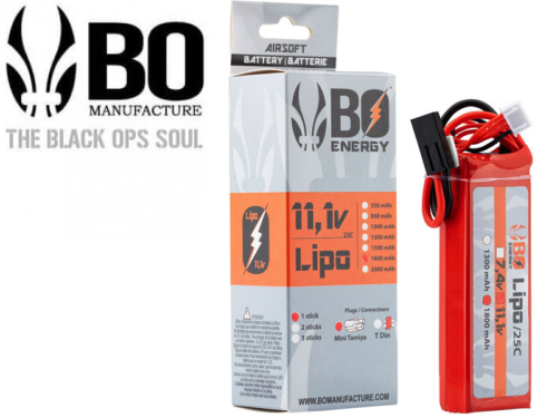 Batterie LIPO BO Manufacture 1 stick 3S 11.1V 1800mAh 25C