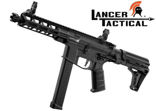 Réplique Airsoft Lancer Tactical LT-35 Gen2 9mm Battle-X PDW Black 1,0J