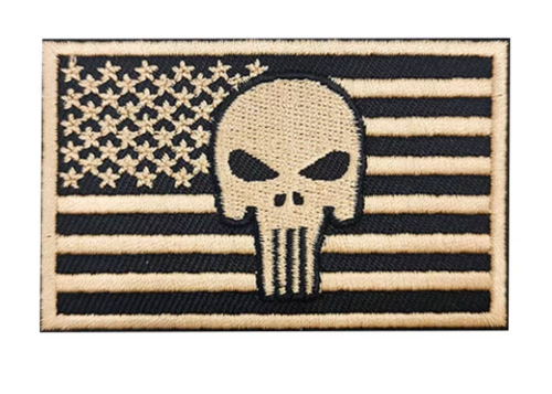 Patch US Flag Punisher tan