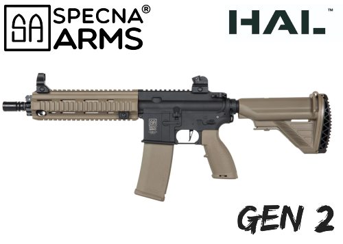 Réplique Airsoft Specna Arms FLEX SA-F06 Gen 2 HAL ETU Black/Tan