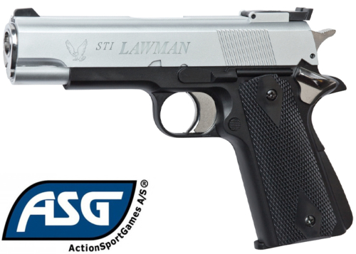 Réplique Airsoft HFC Lawman Gaz Chrome