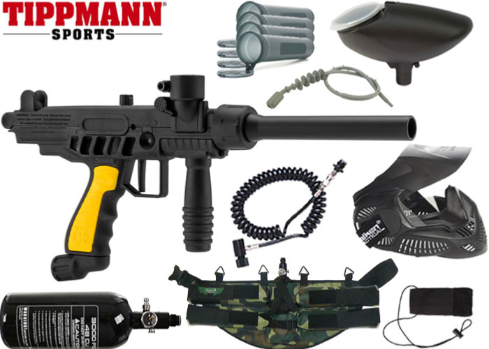 Ce pack composé d'un lanceur Tippmann FT12, d'un masque et d'une