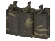  Modular Laser Cut Open Top Triple Mag Pouch For 5.56 - Multicam Black