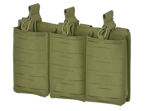  Modular Laser Cut Open Top Triple Mag Pouch For 5.56 - Olive