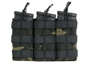  Modular Open Top Triple Mag Pouch For 5.56 - Multicam Black