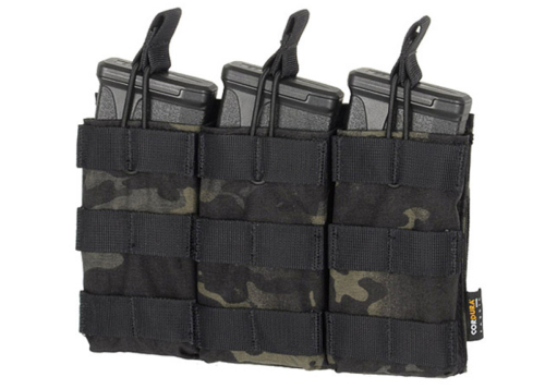 Modular Open Top Triple Mag Pouch For 5.56 - Multicam Black Premium