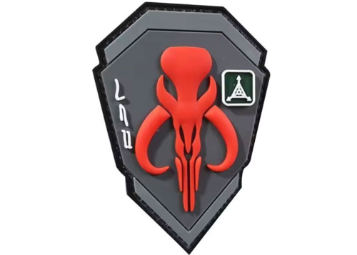 Patch Mandalioran symbol red grey