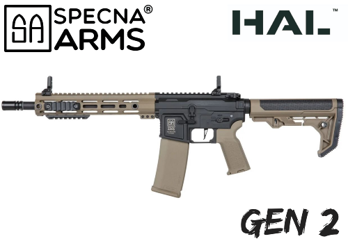 Réplique Airsoft Specna Arms SA-F05 Gen 2 RL HAL Flex ETU Black/Tan