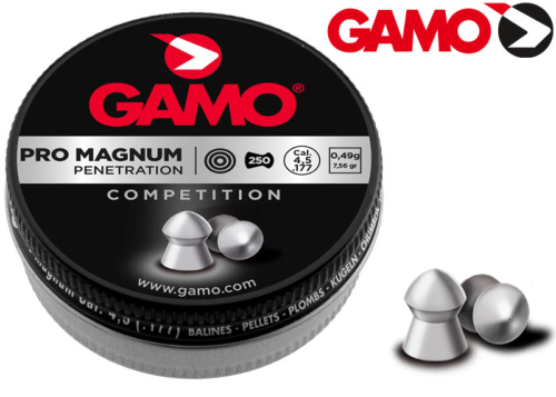 250 plombs Gamo Pro Magnum cal 4.5 tête pointue