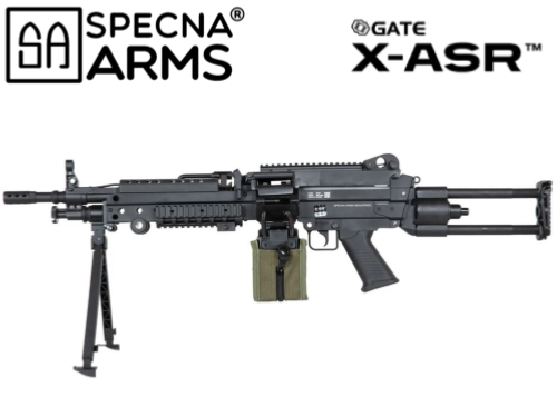Réplique Airsoft Specna Arms SA-F249 PARA FLEX X-ASR Etu Black
