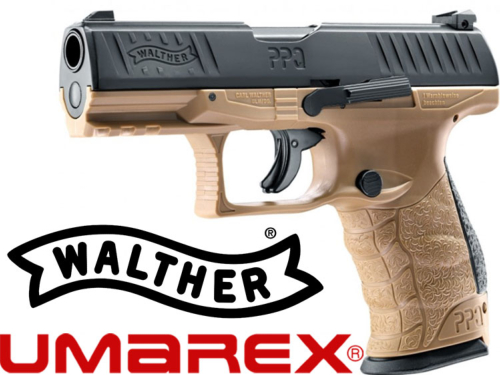 Umarex Walther PPQ M2 T4E cal .43 black tan