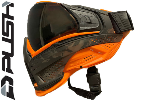 Masque Paintball Push Unite - Smoke Camo / Orange XL