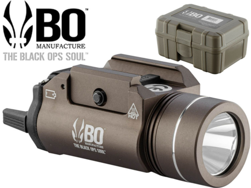 Lampe tactique LED pistolet BO Manufacture TLR-1 800 lumens tan