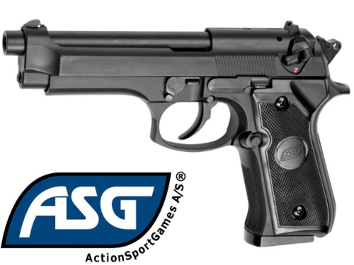 Réplique Airsoft ASG M92F black gaz GNB