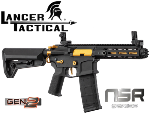 Réplique Airsoft Lancer Tactical LT-32 NSR Hellion Black/Gold Pack complet 1J