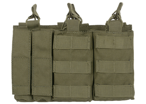 Triple AK mag / pistol pouch panel olive