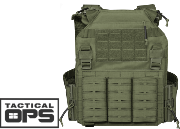 Veste porte plaques Tactical Ops 600d quick detach OD
