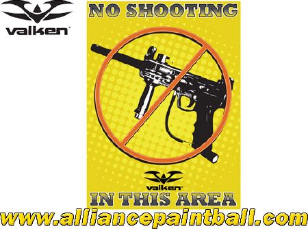 Panneau Valken "No Shooting in this Area"