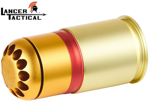 Grenade Airsoft 40mm Lancer Tactical 60 billes gold/red/orange
