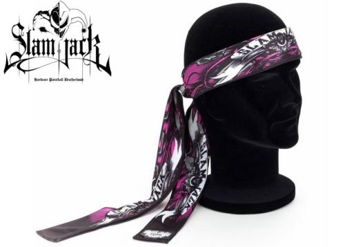 Head Band Slam Jack Black Roses pink