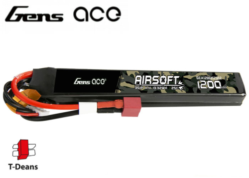 Batterie LIPO Gens 2 stick 2S 11.1V 1200mAh 25C