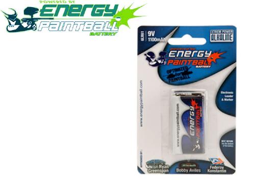 1 pile 9V Energy Paintball