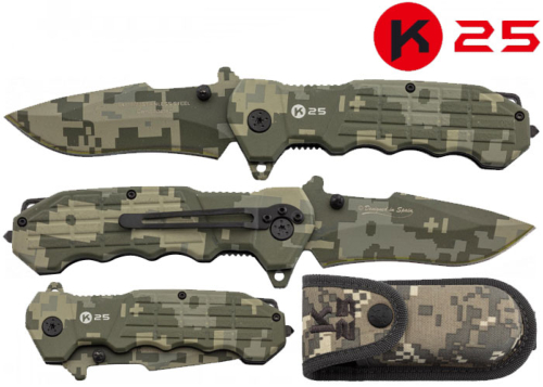 Couteau pliant K-25 Tactique Digital Camo