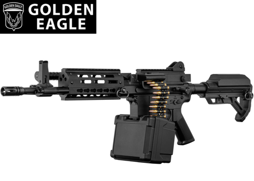 Réplique Airsoft Golden Eagle LMG 12.5'' Black