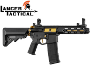 Réplique Airsoft Lancer Tactical LT-32 Hellion Noir/Gold pack complet 1j