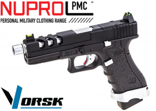 Réplique Airsoft VORSK EU17 Vented Black GBB