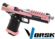Réplique Airsoft Vorsk Hi Capa 5.1 SPLIT  Noir / Rose gaz GBB