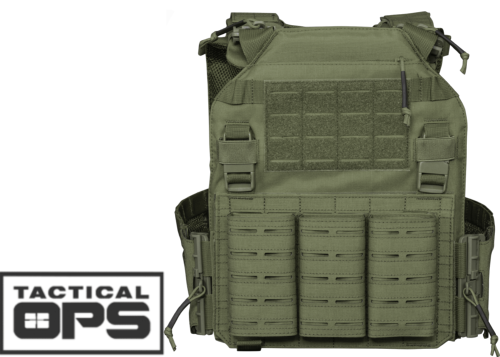Veste porte plaques Tactical Ops 600d quick detach OD
