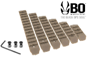 Bo Manufacture Kit de 6 rails Keymod vers Picatinny Tan