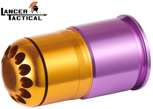 Grenade Airsoft 40mm Lancer Tactical 60 billes purple/orange